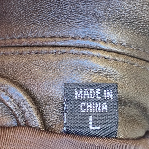 Men’s Vintage Leather Bomber Jacket - Picture 6 of 6